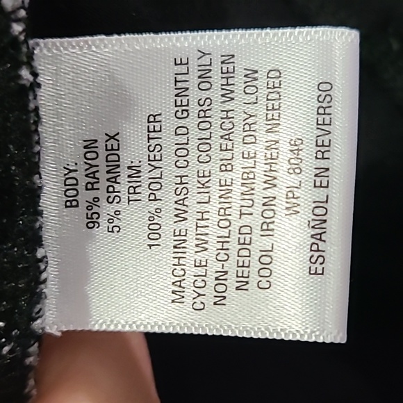 INC Black Knit Top trimmed in Lace - Picture 3 of 7